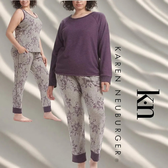 Karen Neuburger | Live Love Lounge Hacci 3 piece | Purple | NWOT - Picture 1 of 5